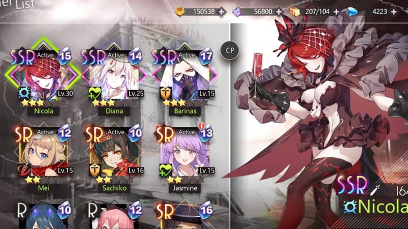 Hệ thống nh&acirc;n vật chia th&agrave;nh c&aacute;c cấp độ