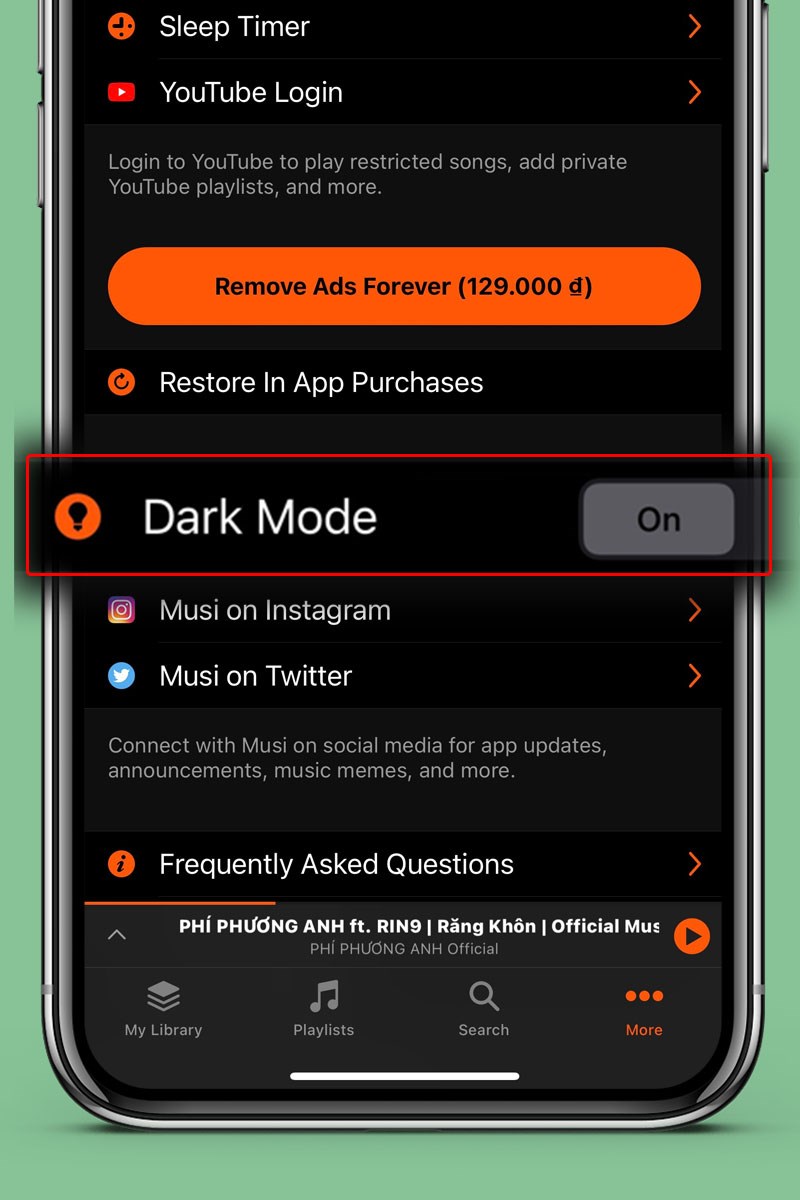 Chế độ ban đêm (Dark Mode)