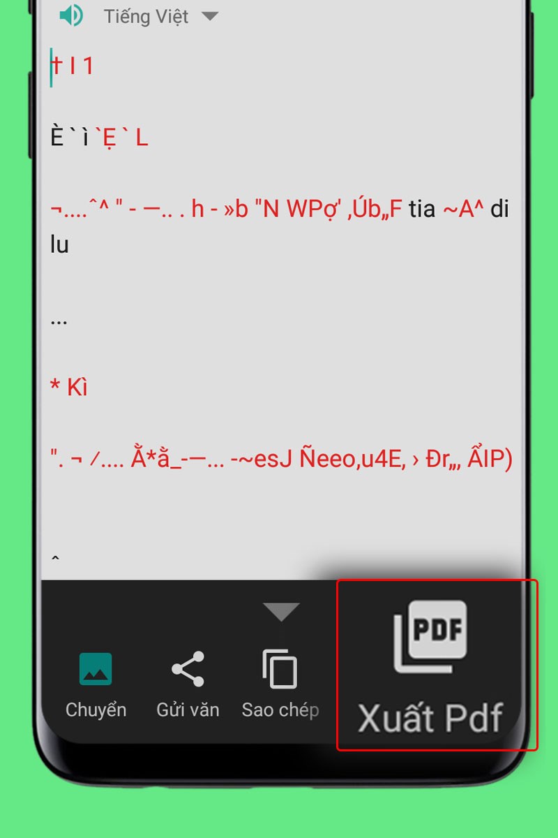  Xuất văn bản sang PDF