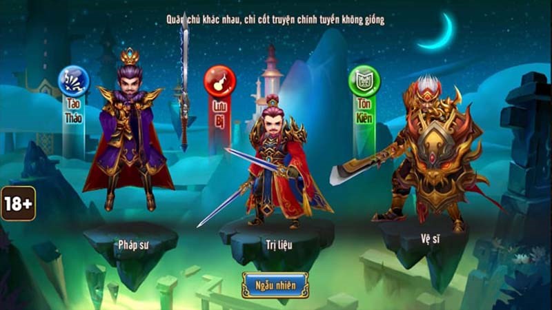 3 vị tướng đại diện cho người chơi