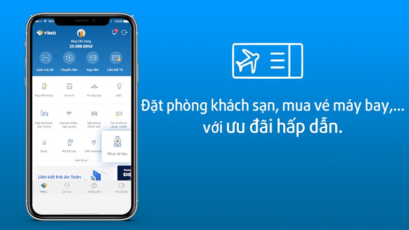 Đặt phòng khách sạn, mua vé máy bay,... với mức ưu đãi hấp dẫn.