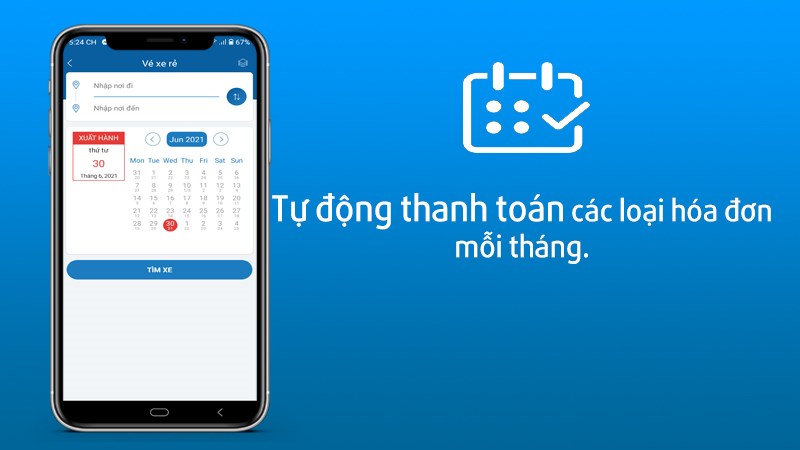 Tự động thanh toán các loại hóa đơn mỗi tháng.