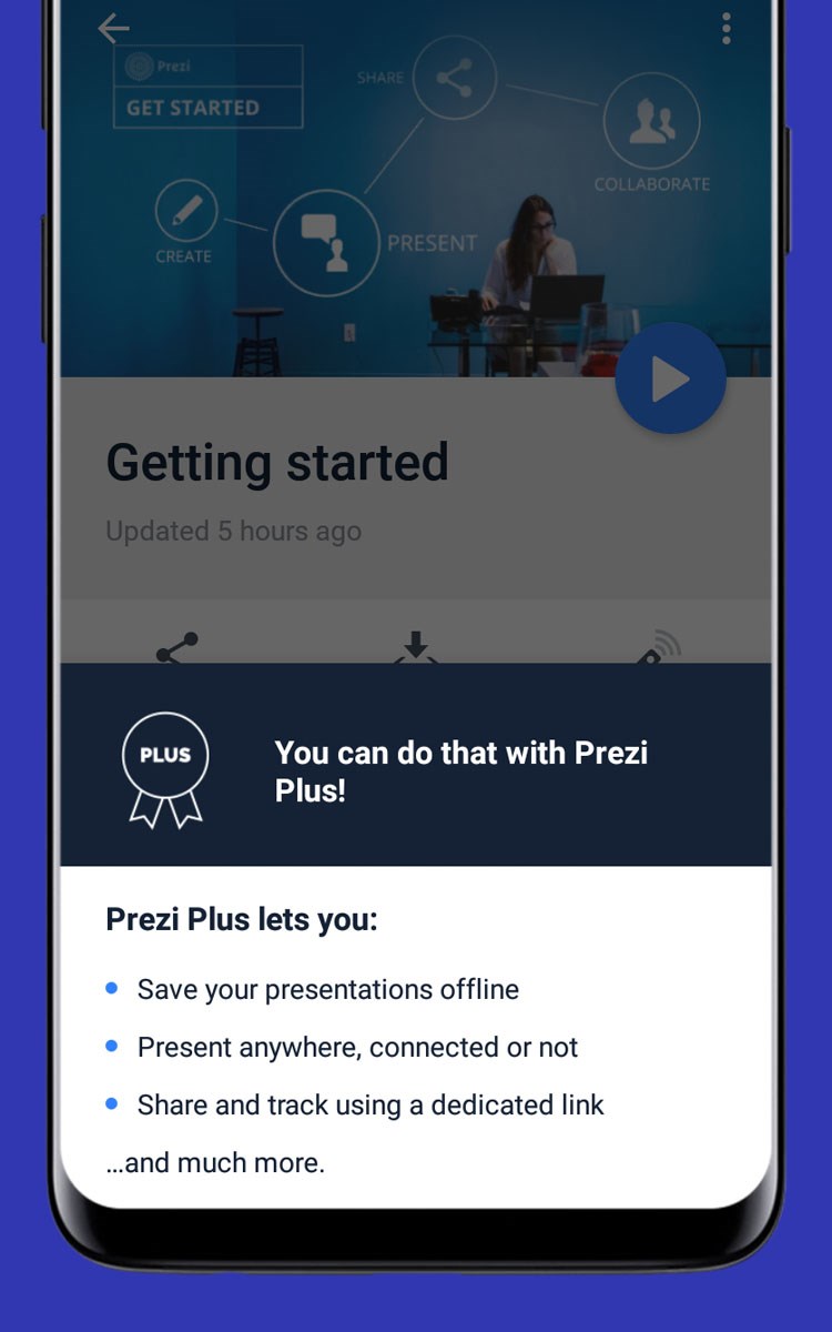  Nâng cấp lên gói Prezi Plus để tận hưởng nhiều tiện ích khác
