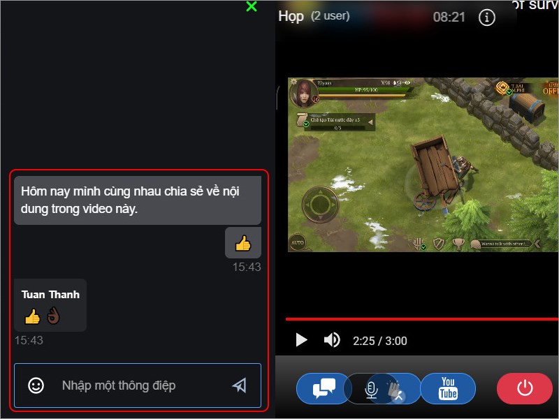 Tr&ograve; chuyện ngay trong phong họp