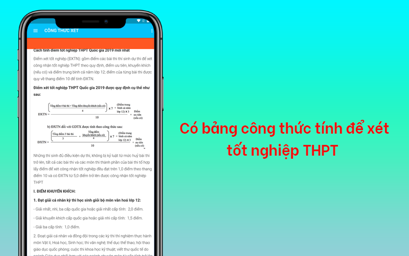 Công thức tính để xét tốt nghiệp THPT Công thức tính để xét tốt nghiệp THPT