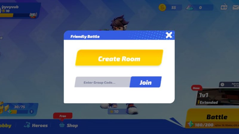 Tạo ph&ograve;ng chơi với bạn b&egrave;