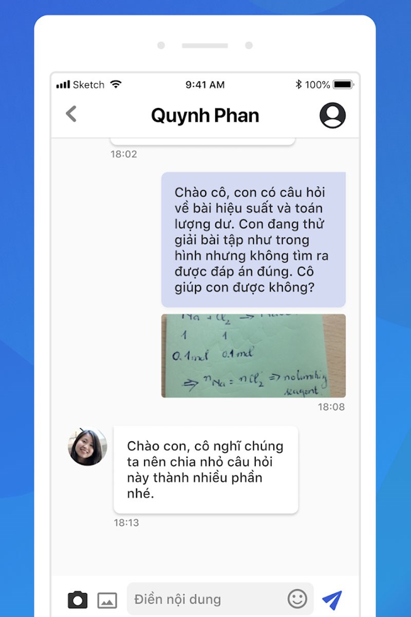 Trò chuyện, chia sẻ dễ dàng với bạn bè hoặc thầy cô
