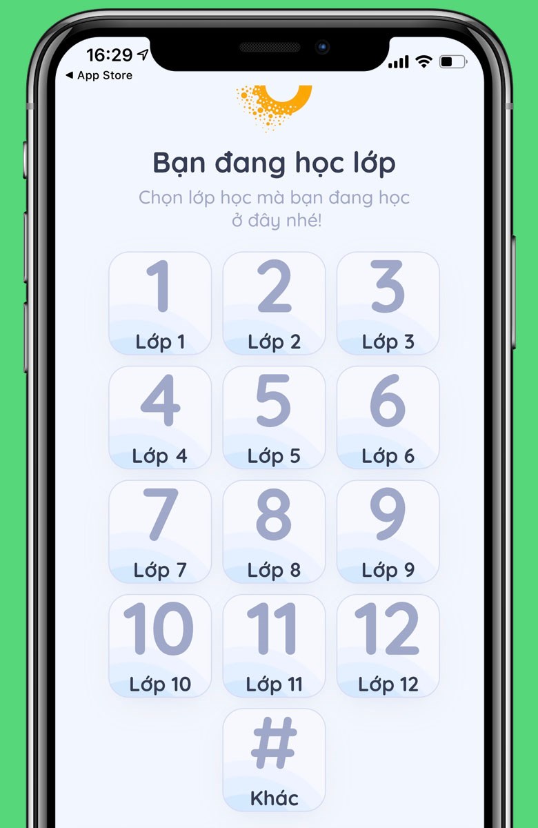 Chỉ cần chọn lớp và khối bạn muốn học