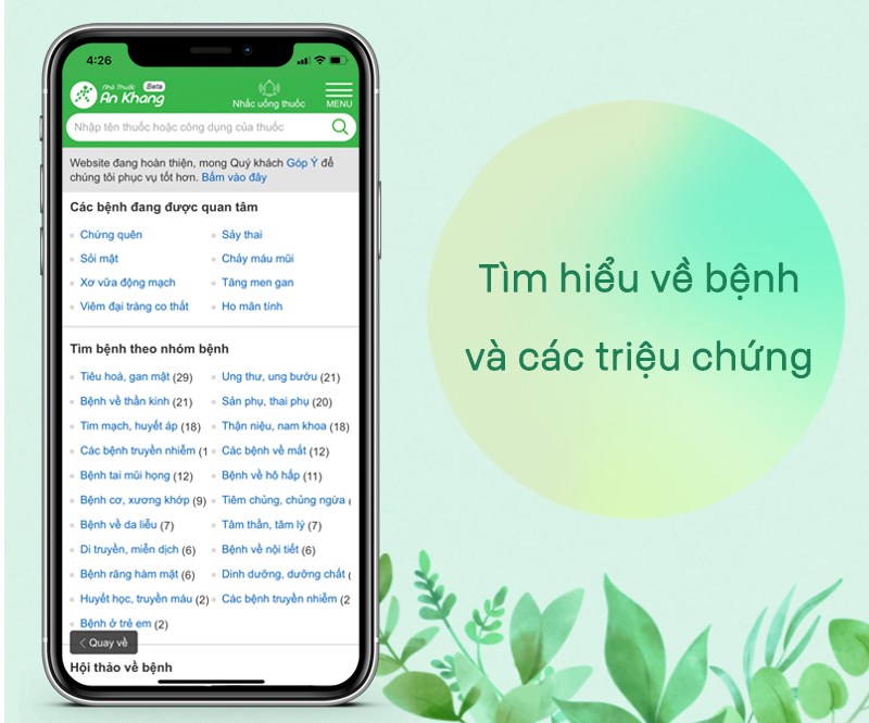 Tra cứu bệnh, triệu chứng