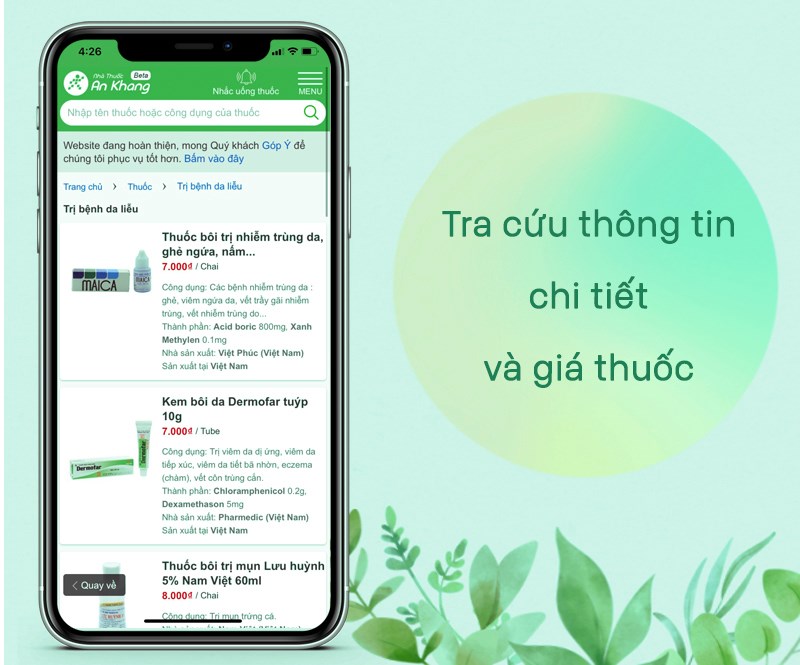 Tra cứu thông tin thuốc