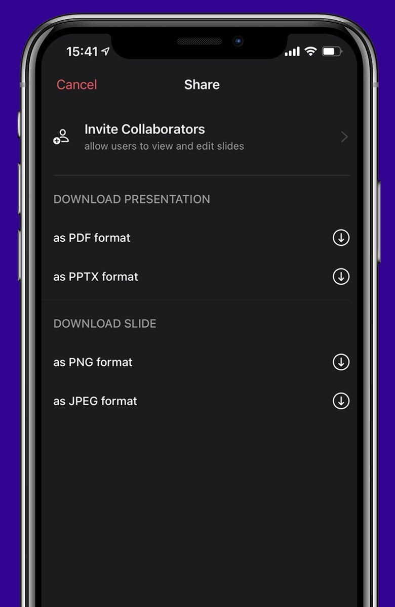 Tải slide tr&igrave;nh chiếu của bạn theo nhiều định dạng