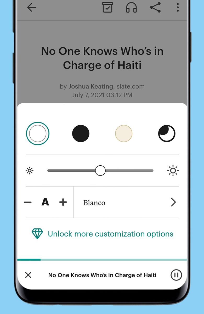 T&ugrave;y chỉnh k&iacute;ch thước, ph&ocirc;ng chữ v&agrave; m&agrave;u nền khi sử dụng