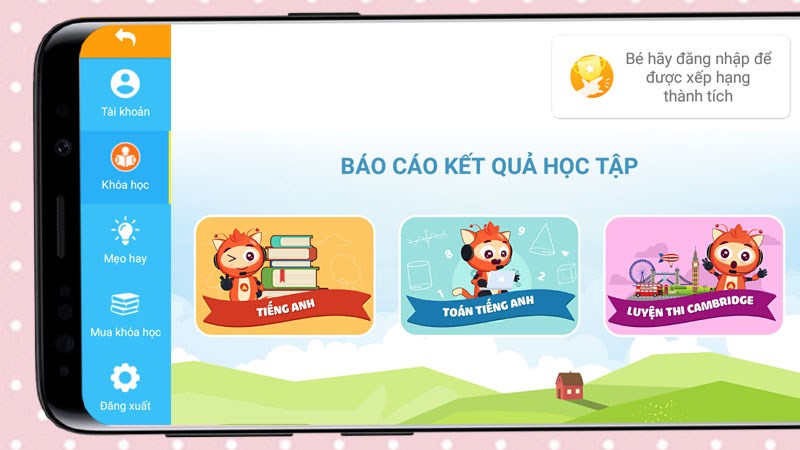 Báo cáo kết quả học tập mỗi ngày, tuần, tháng