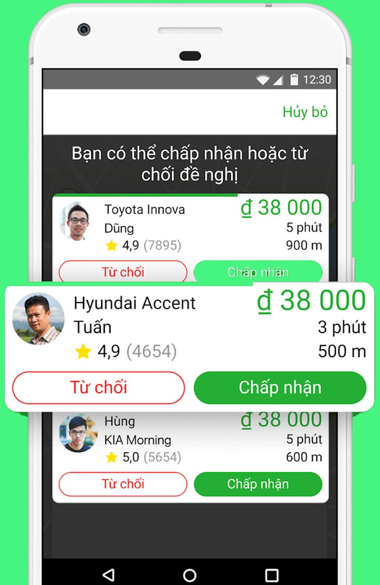 Lựa chọn t&agrave;i xế dễ d&agrave;ng
