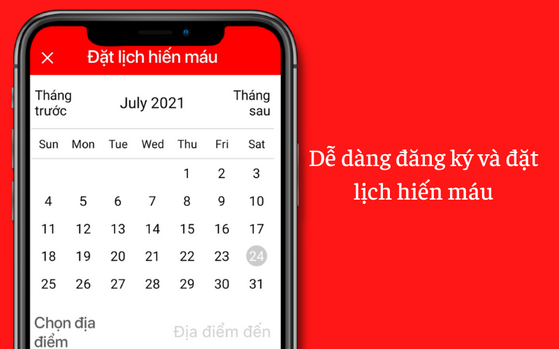 Đăng k&yacute; v&agrave; đặt lịch hiến m&aacute;u nhanh ch&oacute;ng