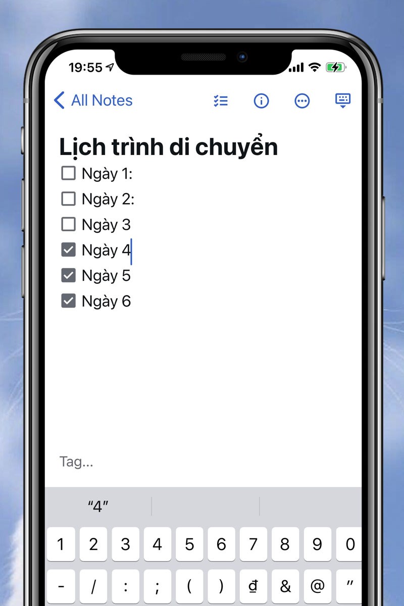 Tạo checklist