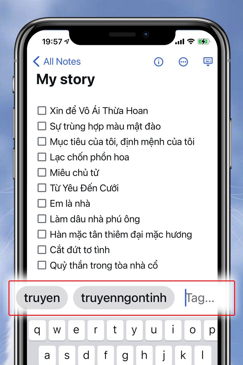 Gắn tags cho ghi ch&uacute;