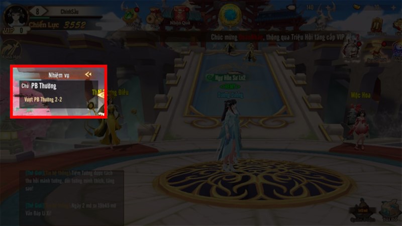 Nhận nhiệm vụ ở b&ecirc;n tr&aacute;i m&agrave;n h&igrave;nh