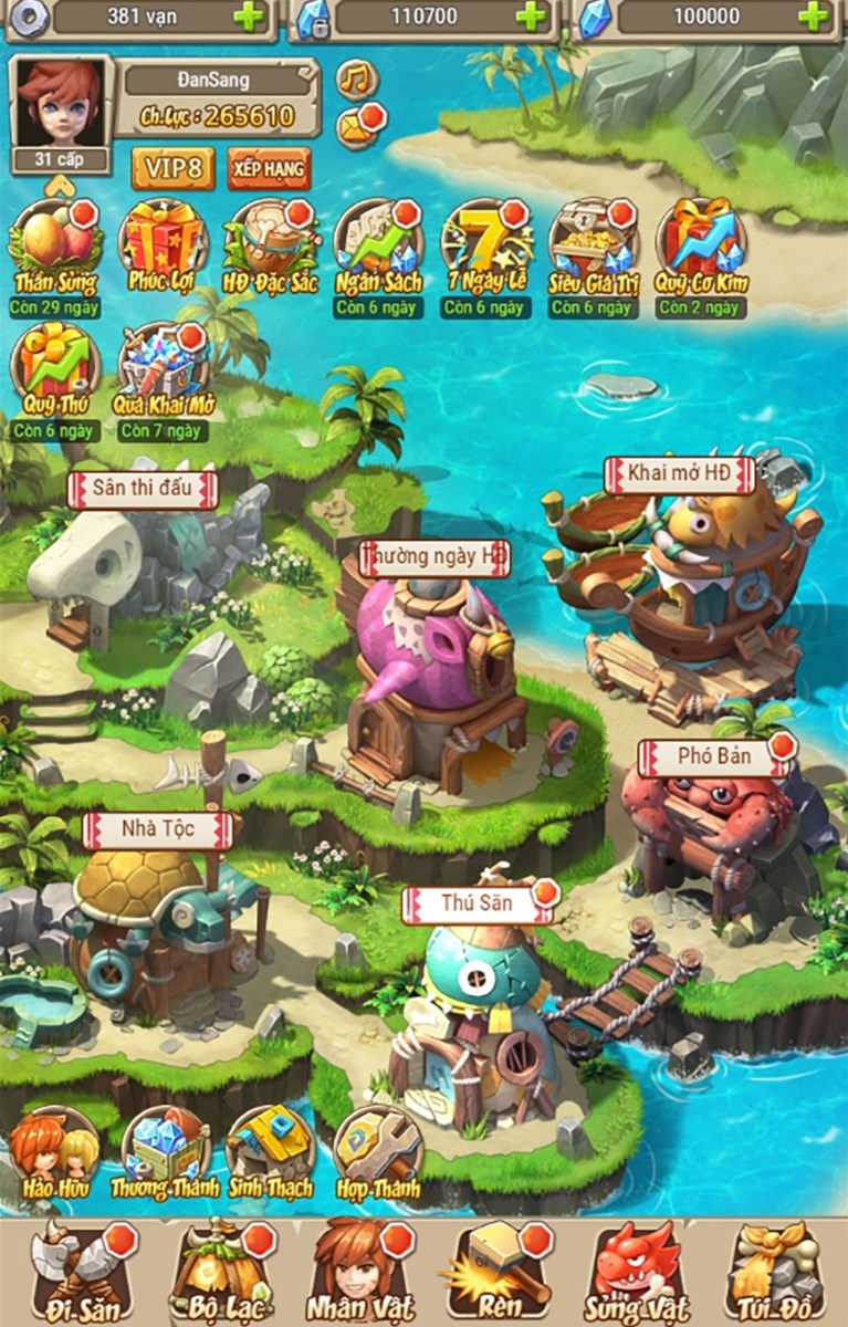 Giao diện với đồ họa đẹp mắt Giao diện với đồ họa đẹp mắt