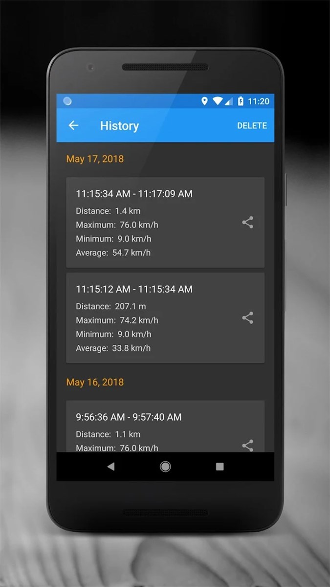 GPS Speedometer, Distance Meter - Xem lại lịch sử di chuyển