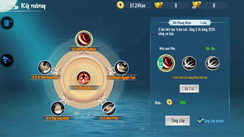 Kỹ năng nh&acirc;n vật