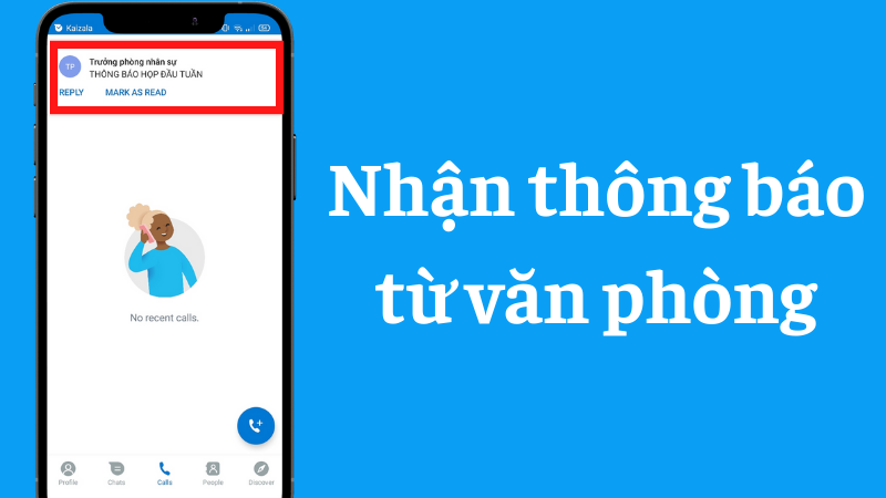Nhận thông báo từ văn phòng