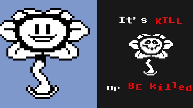 Tạo hình nhân vật Flowey trong Undertale