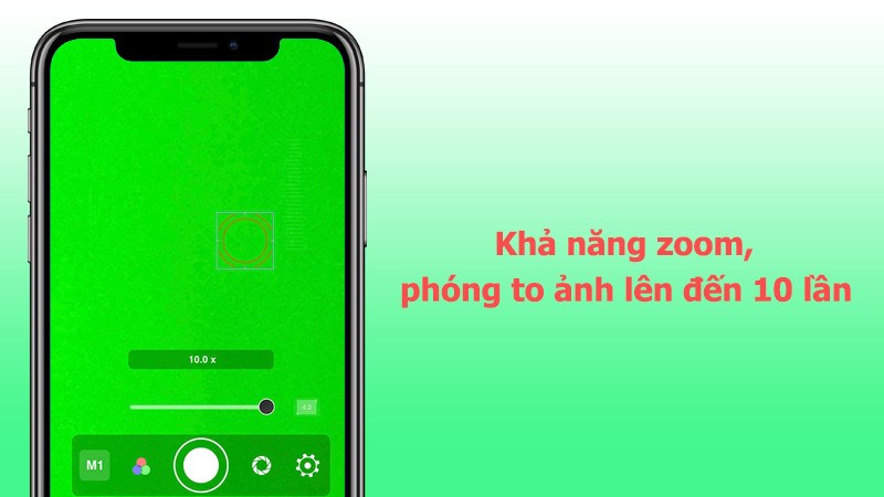 Khả năng zoom, ph&oacute;ng to ảnh l&ecirc;n đến 10 lần