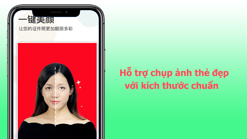 Hỗ trợ chụp ảnh thẻ đẹp với kích thước chuẩn