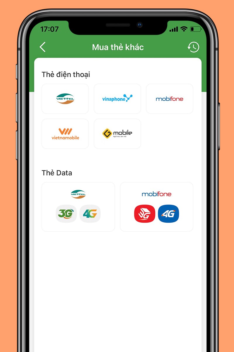 Mua thẻ điện thoại một c&aacute;ch dễ d&agrave;ng