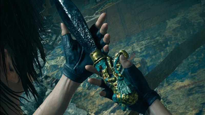 Khi Lara lấy Dagger ra khỏi bệ đ&aacute; cổ l&agrave; l&uacute;c c&ocirc; k&iacute;ch hoạt Ng&agrave;y tận thế