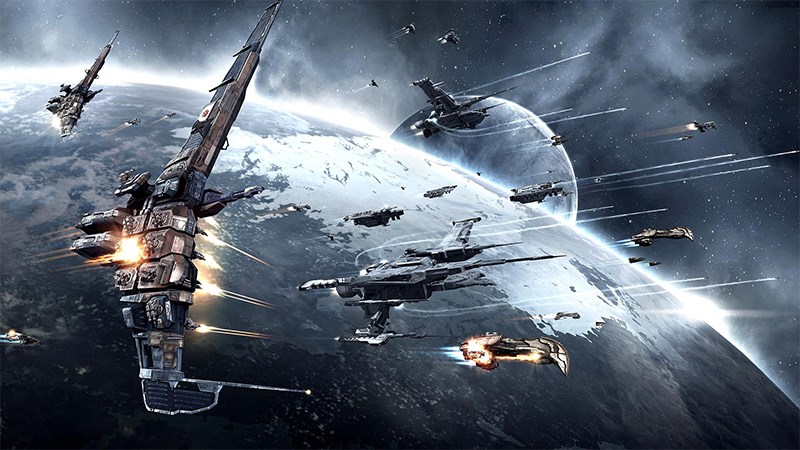 Một cảnh chiến đấu trong EVE Online