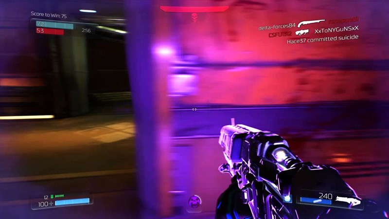 Doom Slayer trong trạng th&aacute;i Quad Damage