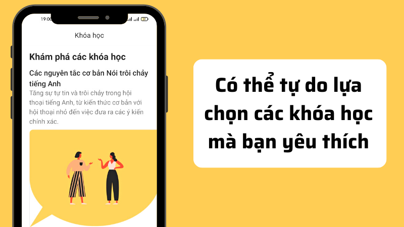 Có thể lựa chọn các khóa học mà bạn muốn tham gia