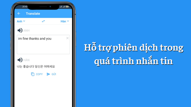 Hỗ trợ dịch tin nhắn Hỗ trợ dịch tin nhắn