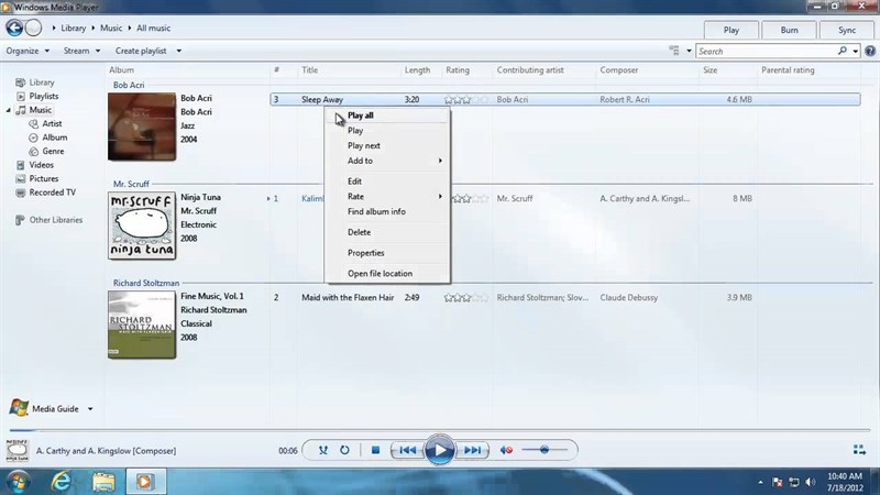 Tải Windows Media Player - Trình nghe nhạc - Download Free