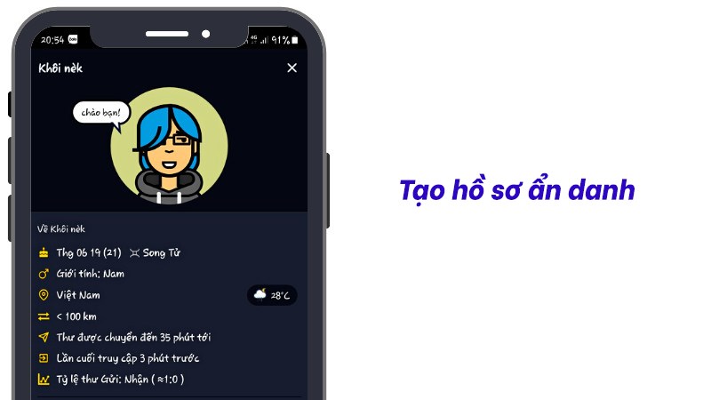 Tạo hồ sơ ẩn danh Tạo hồ sơ ẩn danh