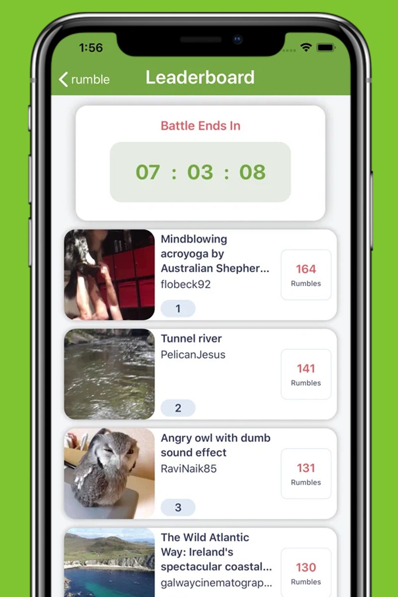 B&igrave;nh chọn, tương t&aacute;c với video bằng thao t&aacute;c lướt độc đ&aacute;o