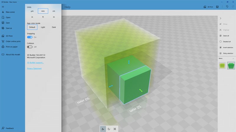 Tính năng chỉnh sửa đối tượng 3D đa dạng