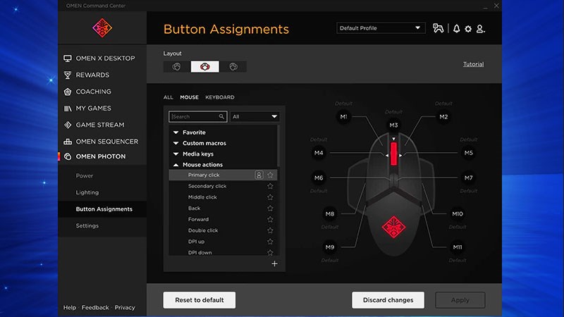 Thay đổi c&aacute;c ph&iacute;m, c&aacute;c n&uacute;t chỉ định tr&ecirc;n chuột đơn giản