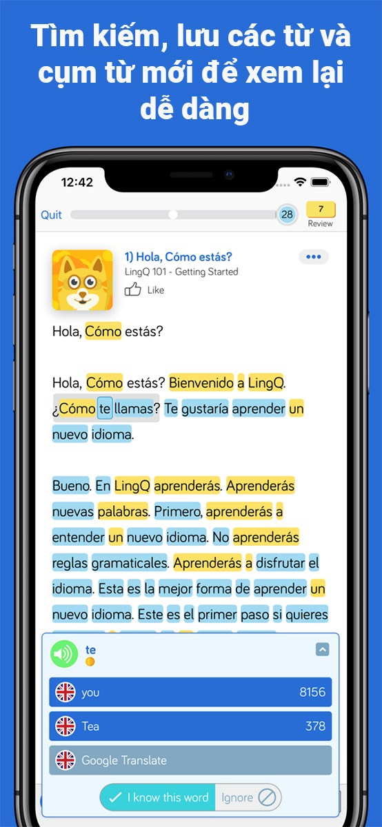 Tải app LingQ: Ứng dụng học tiếng Anh, Pháp,... cho người mới bắt đầu