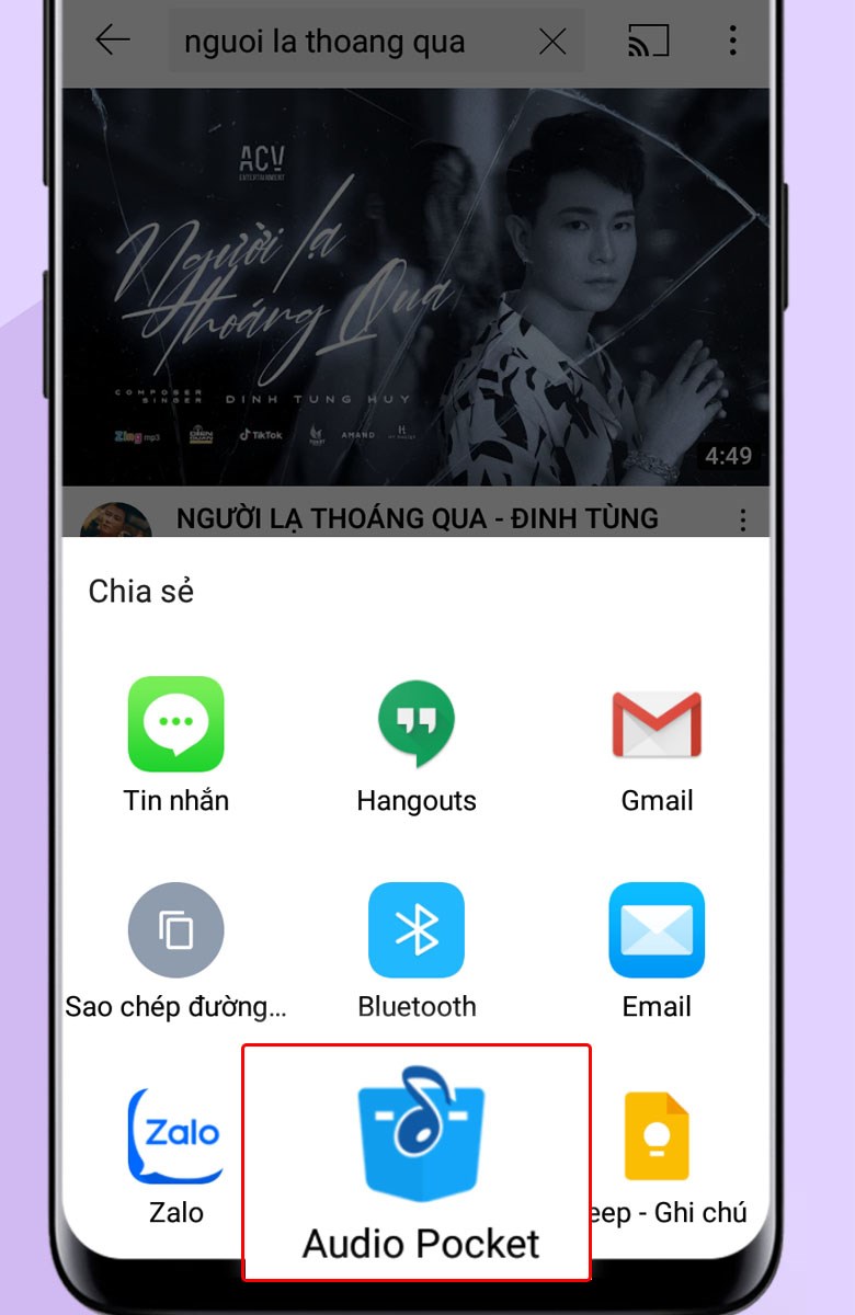 Thao tác dễ dàng để chia sẻ video trên YouTube qua ứng dụng