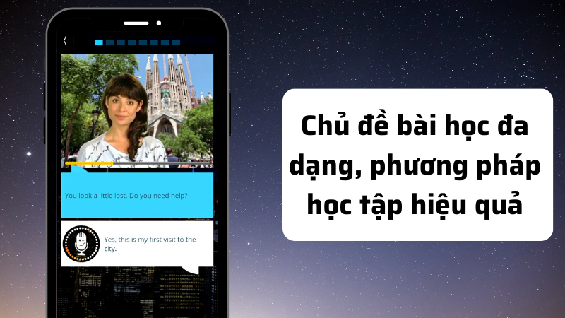 Nội dung b&agrave;i học với c&aacute;c chủ đề đa dạng, phong ph&uacute;