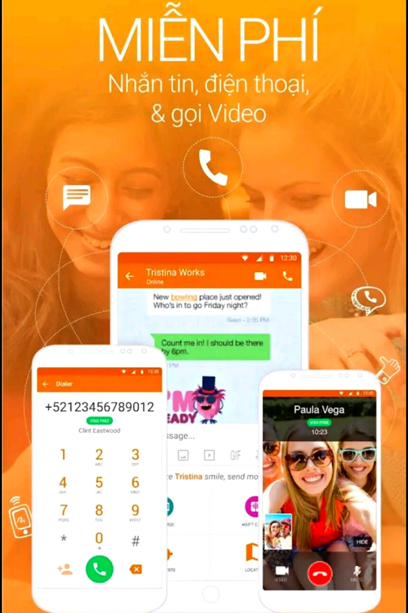 Nhắn tin, gọi điện và call video hoàn toàn miễn phí Nhắn tin, gọi điện và call video hoàn toàn miễn phí