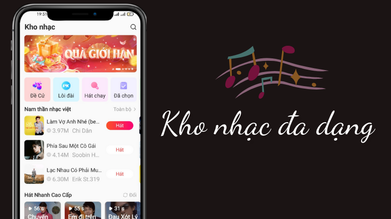 Kho nhạc được cập nhật li&ecirc;n tục