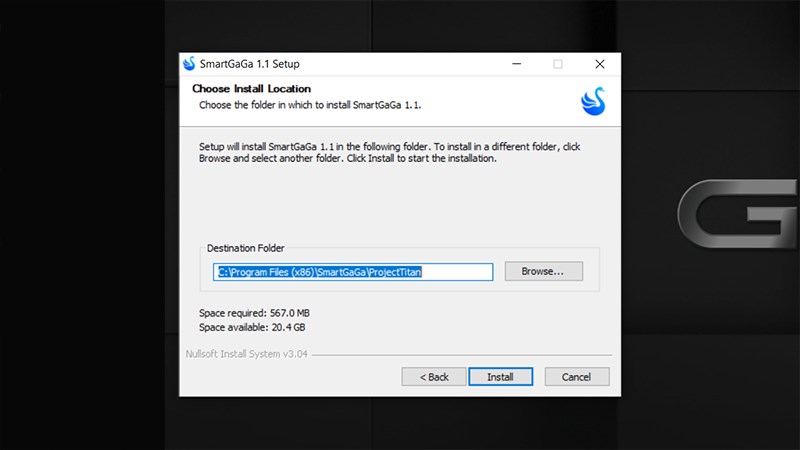 Chọn vị tr&iacute; lưu file > Nhấn Install v&agrave; đợi 1 x&iacute;u để phần mềm bắt đầu c&agrave;i đặt
