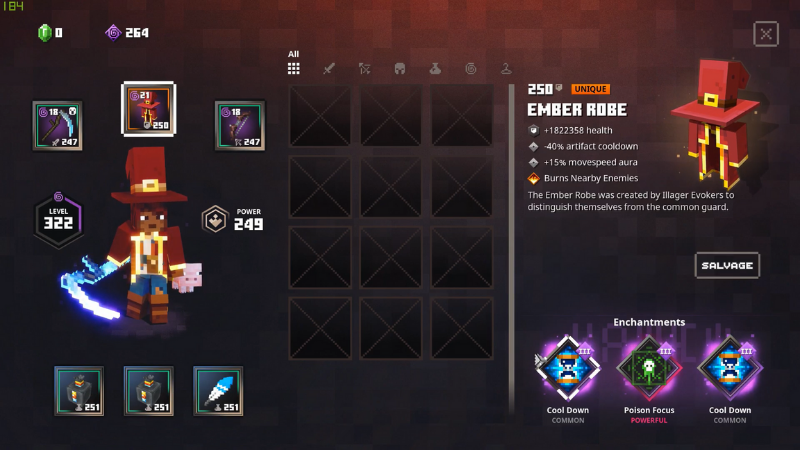 Mũ ph&aacute;p sư trong Minecraft Dungeons