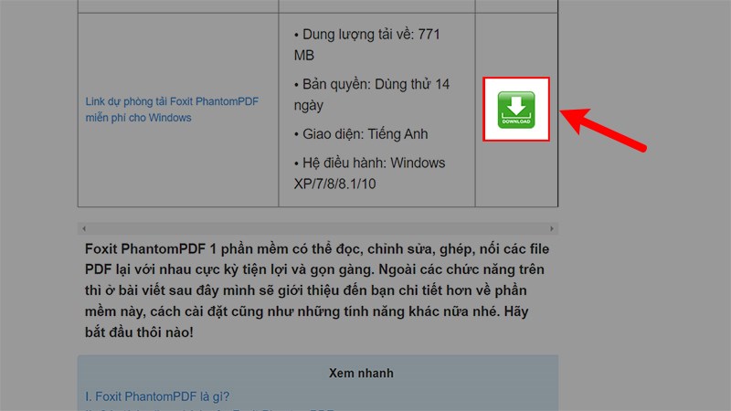 Tải về bộ cài Foxit PhantomPDF