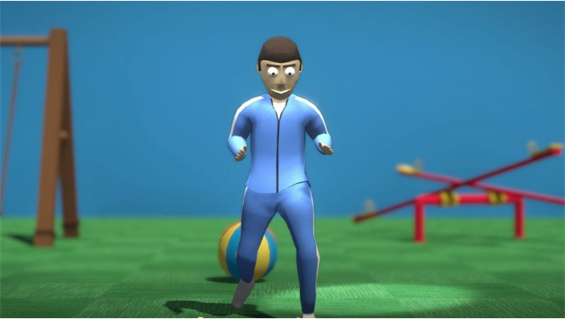 Nhân vật người chơi mặc áo xanh