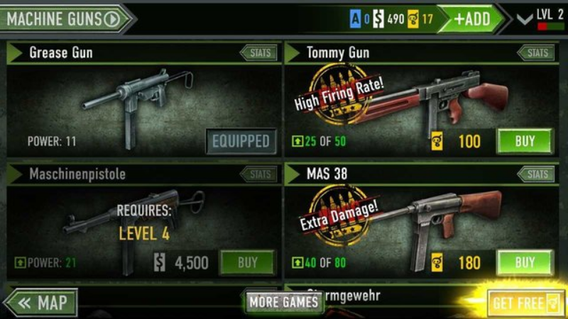 C&aacute;c loại S&uacute;ng m&aacute;y trong cửa h&agrave;ng